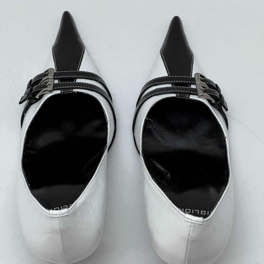 ❤️NEW❤️ Migliorini White Italian Leather Heels Luxury Stiletto Italy Size 37 - Picture 8 of 10